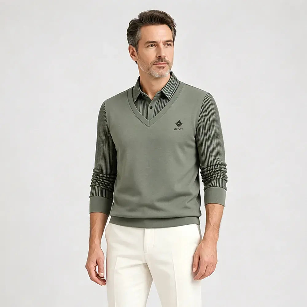 👔🔥【M-4XL】Nova muška polo majica za srednju i stariju dob, zimska, plus size, s ovratnikom i podstavom od flisa